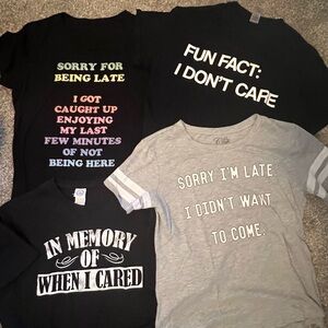 Graphic Bad Attitude T-shirt lot